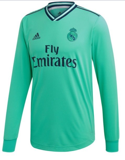 Camisa oficial Adidas Real Madrid 2019 2020 III jogador manga comprida